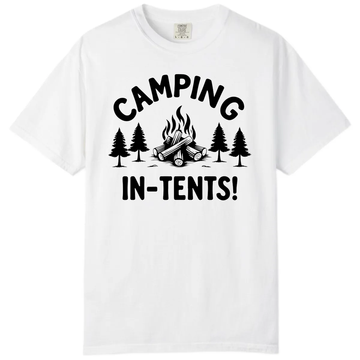 Camping In Tents Comfort Color in White