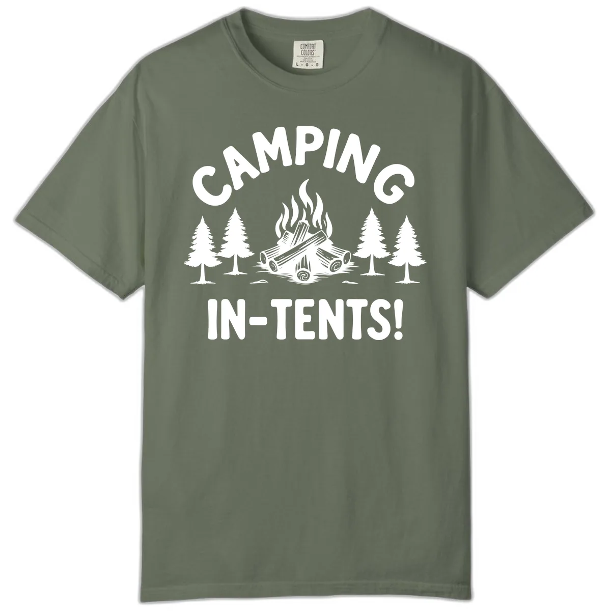 Camping In Tents Comfort Color in Moss