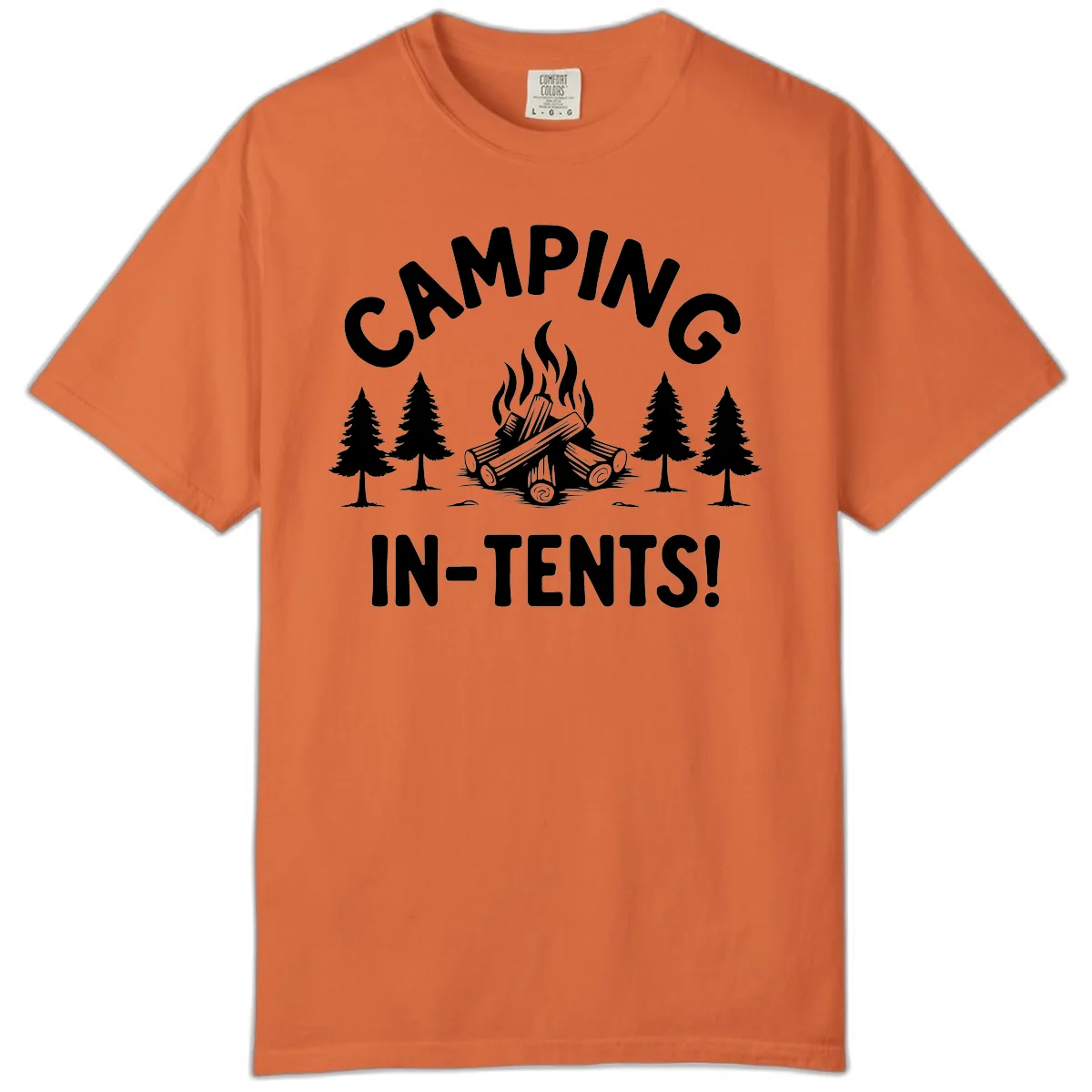 Camping In Tents Comfort Color in Burnt Orange