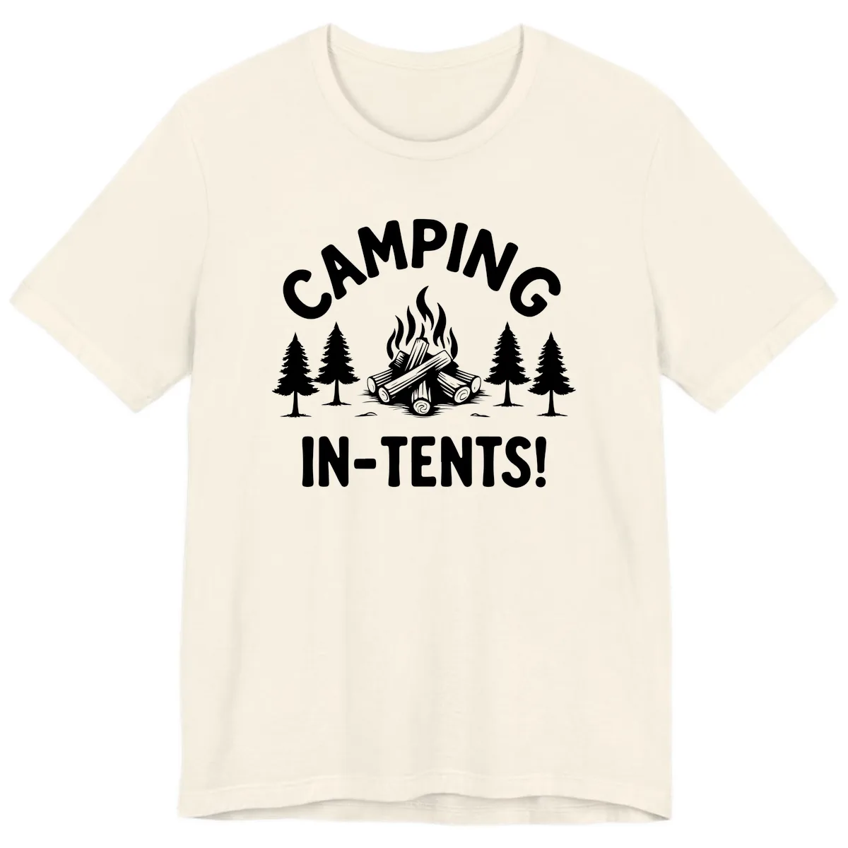 Camping In Tents Premium T-Shirt in Natural