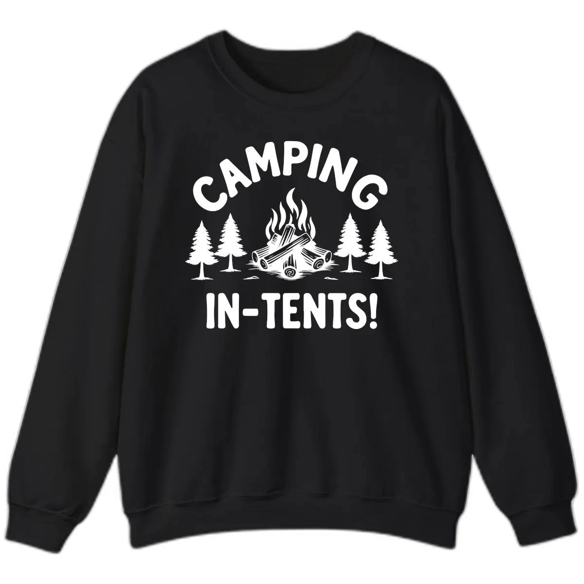 Camping In Tents Sweatshirt in Black