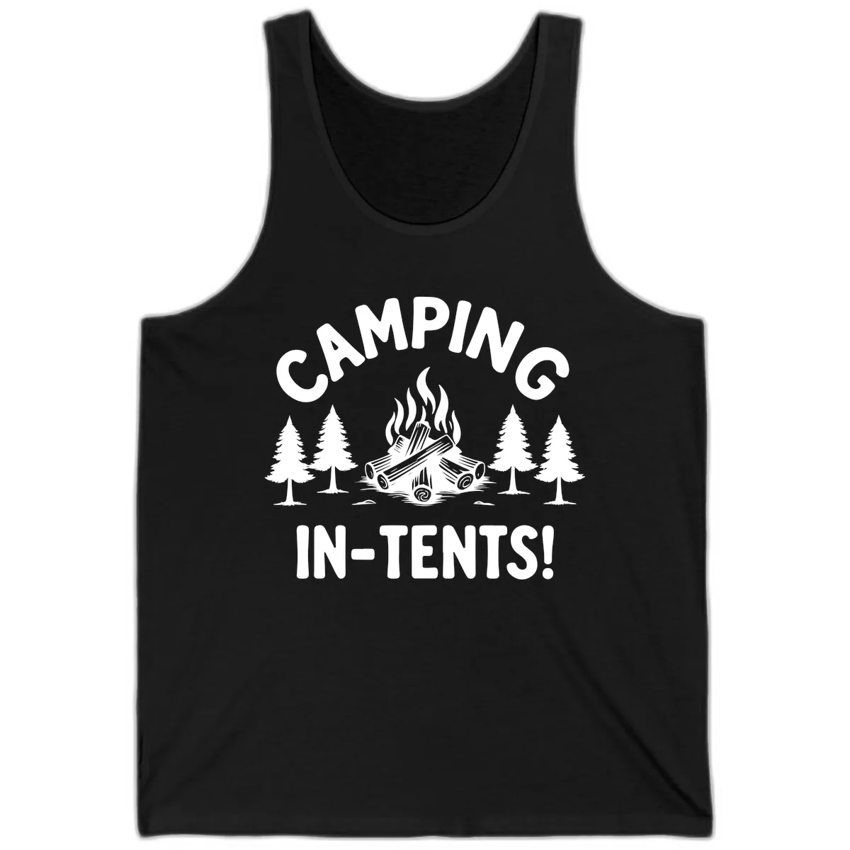 Camping In Tents Tank in Black