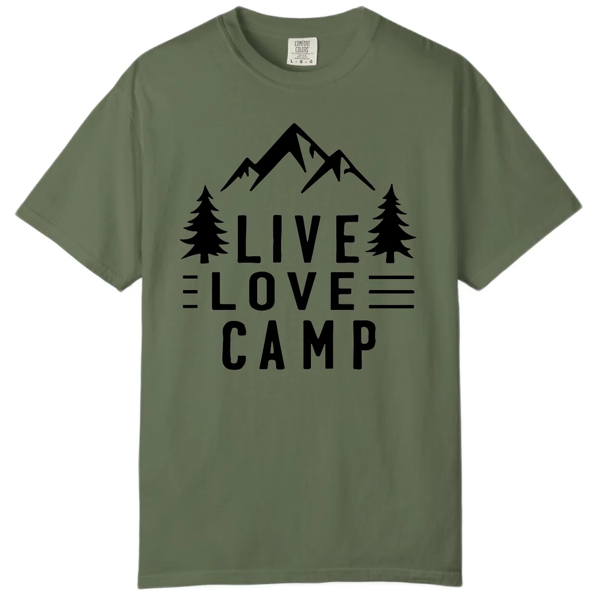 Live Love Camp Mountain Wilderness Comfort Color in Sage