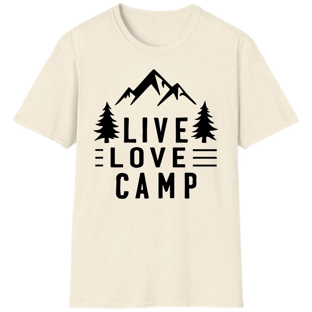 Live Love Camp Mountain Wilderness T-Shirt in Natural