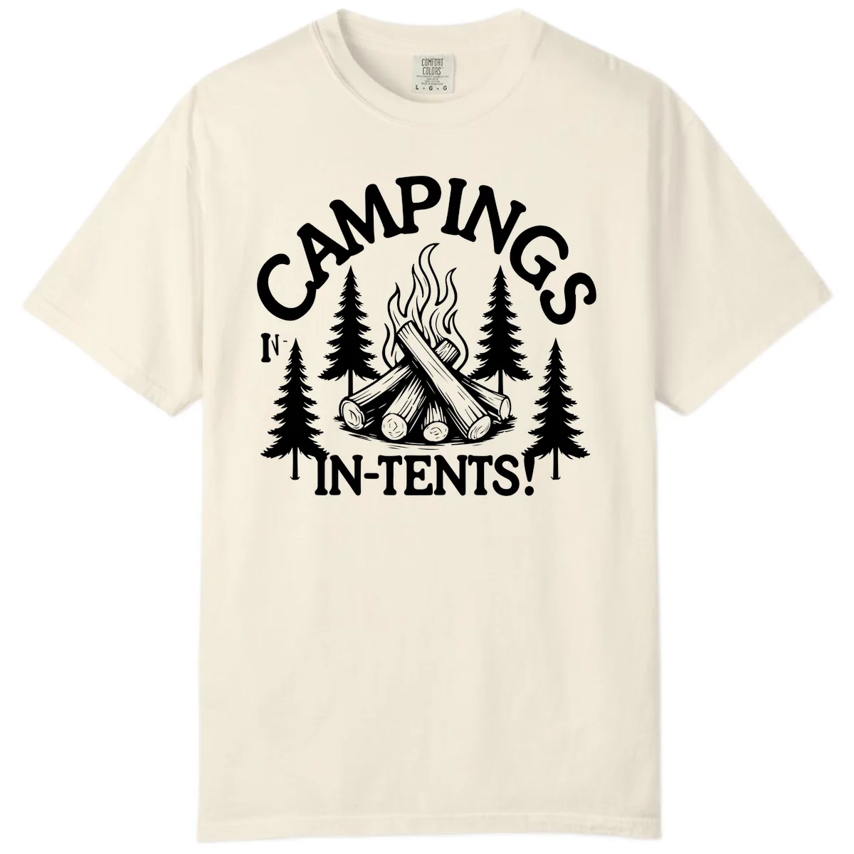Camping In Tents Comfort Color in Ivory