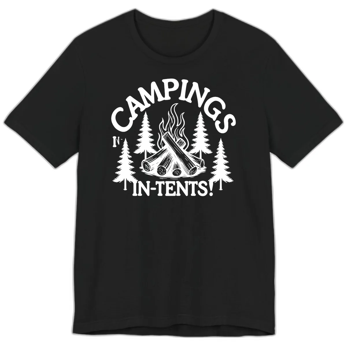 Camping In Tents Premium T-Shirt in Black