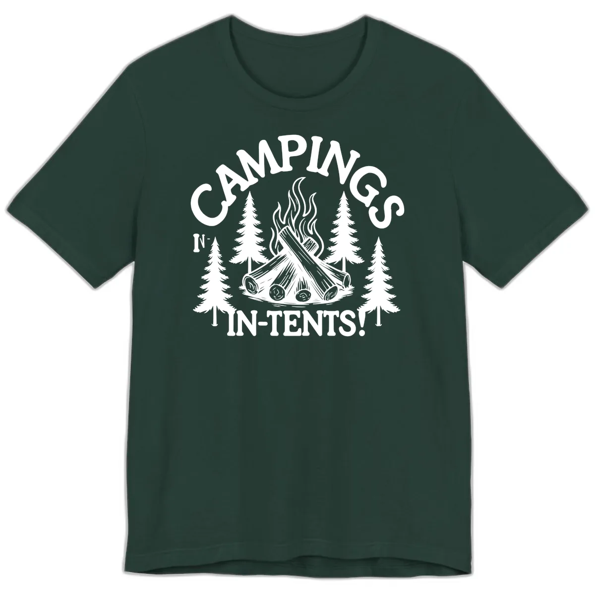 Camping In Tents Premium T-Shirt in Forest