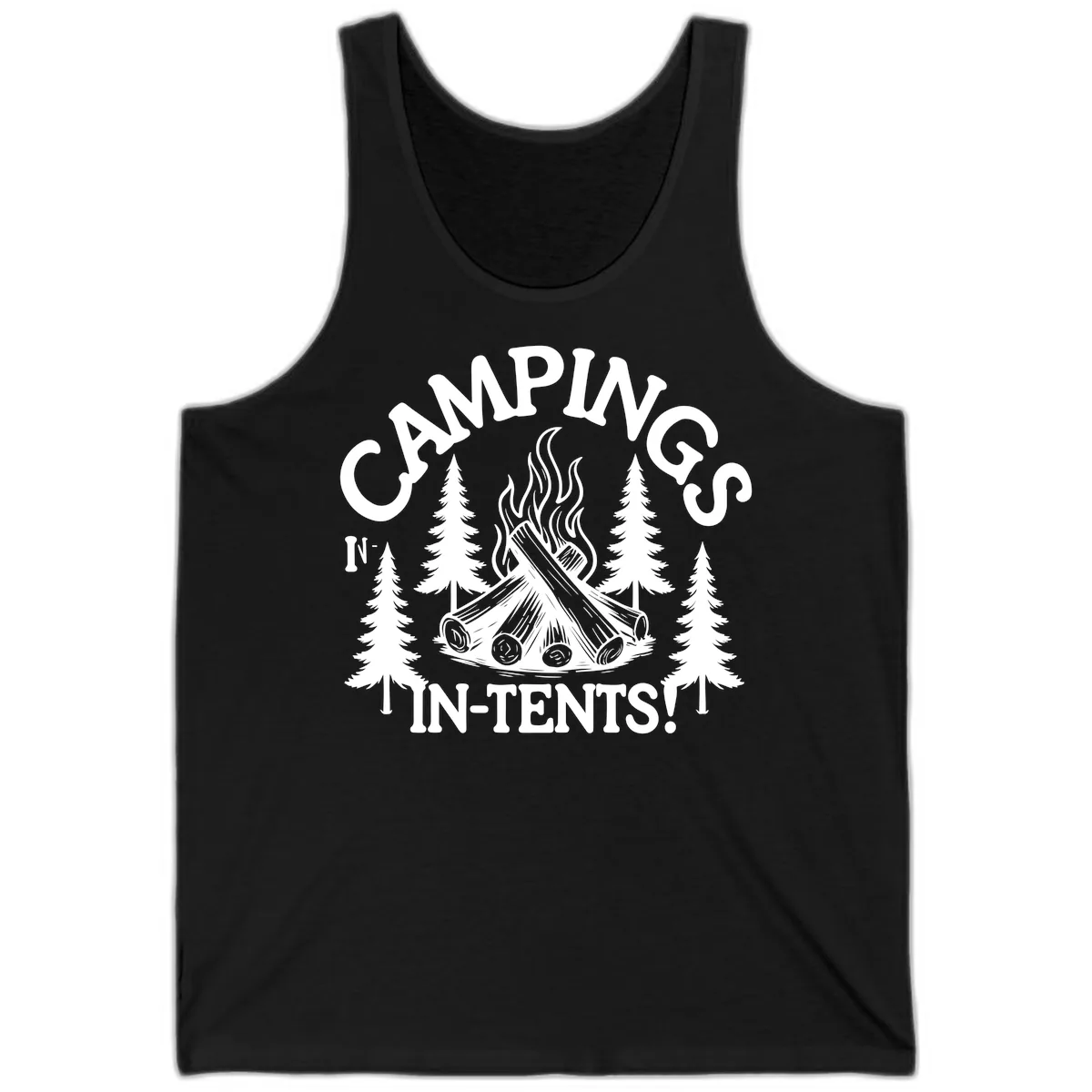 Camping In Tents Tank in Black