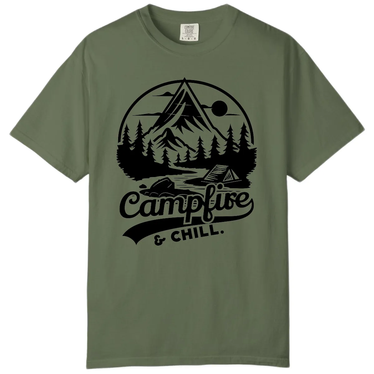 Campfire And Chill Mountain Escape Comfort Color in Sage