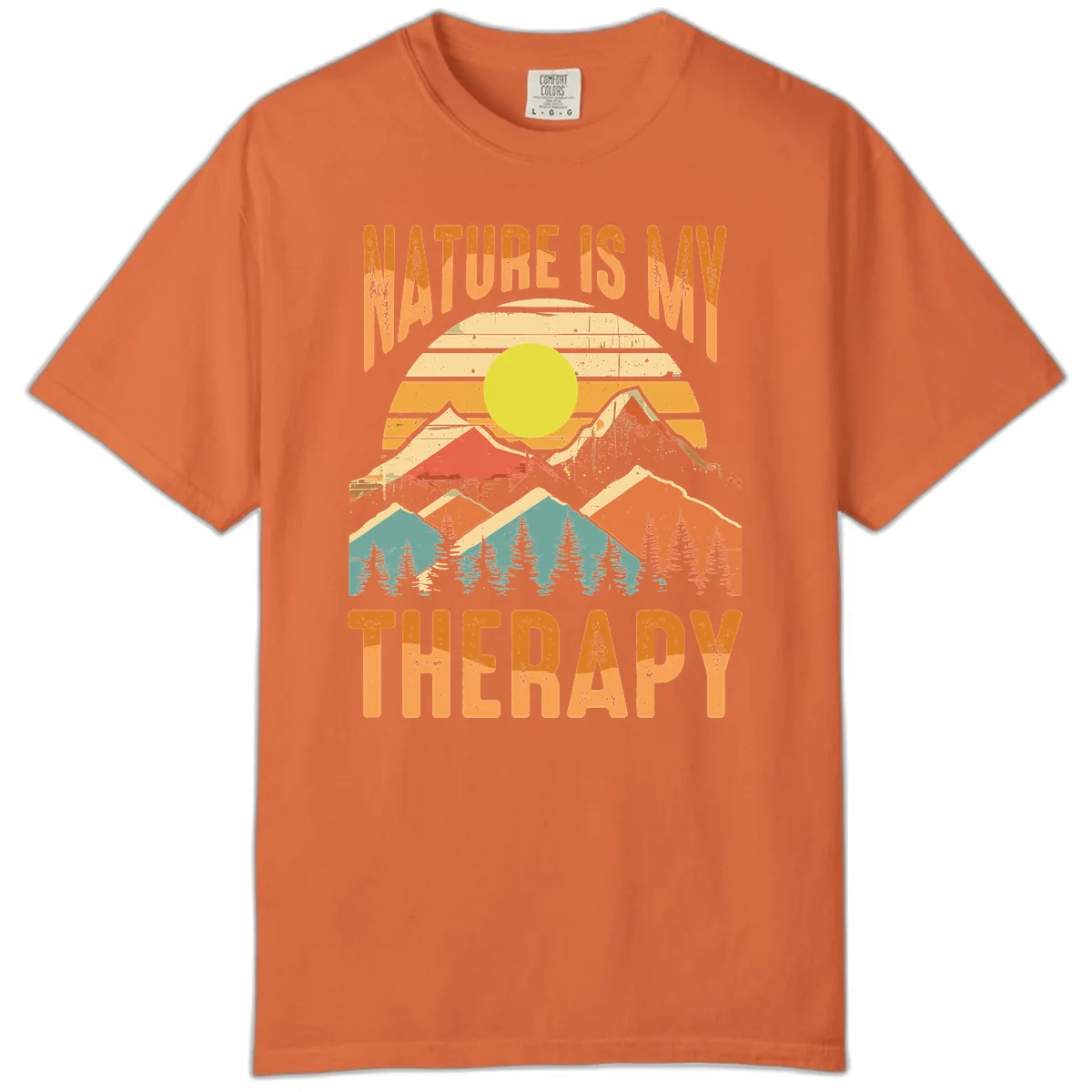 Nature Is My Therapy Comfort Color in Burnt Orange