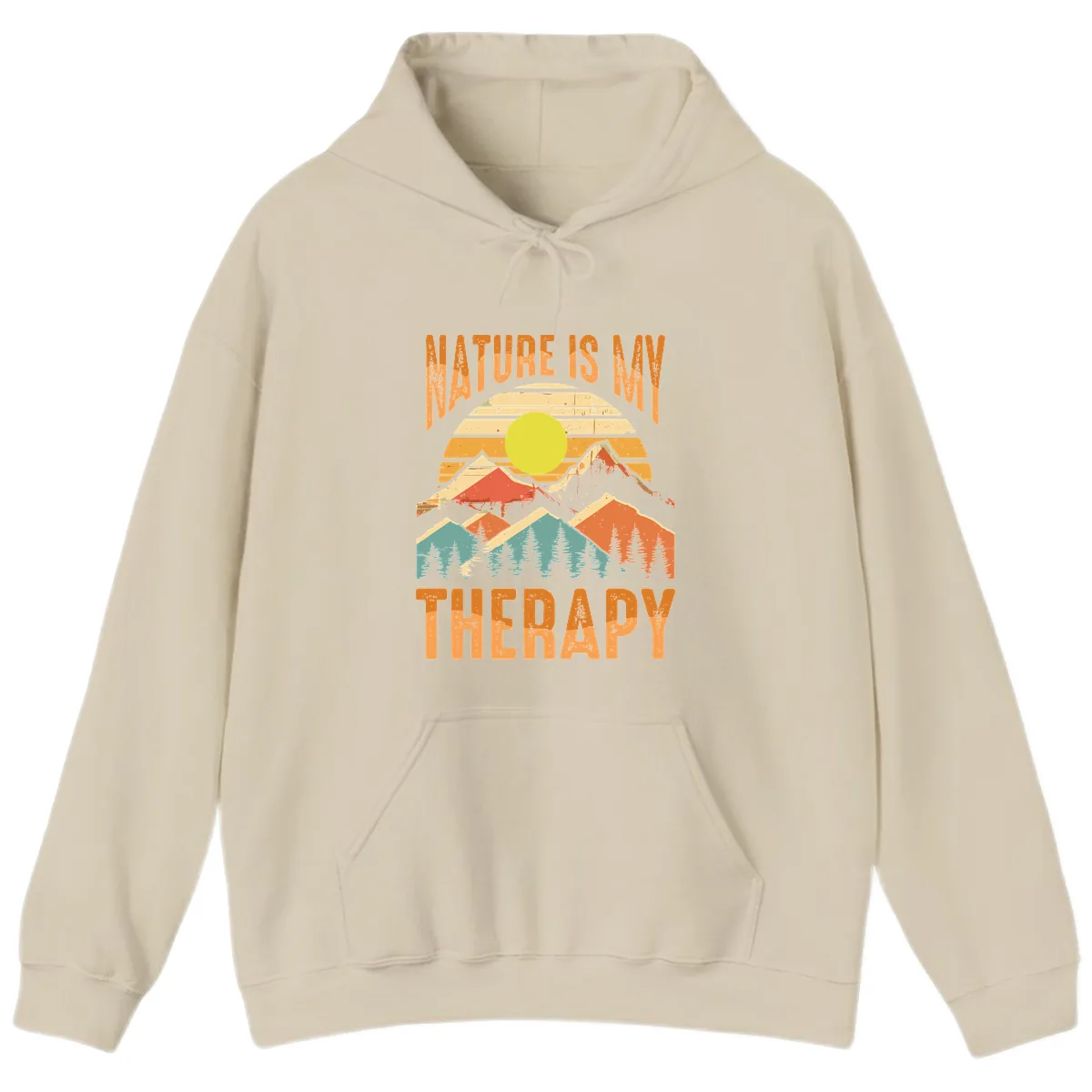 Nature Is My Therapy Hoodie in Sand