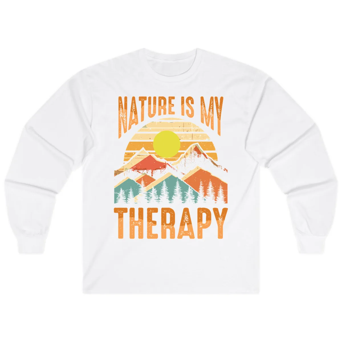 Nature Is My Therapy Long Sleeve in White