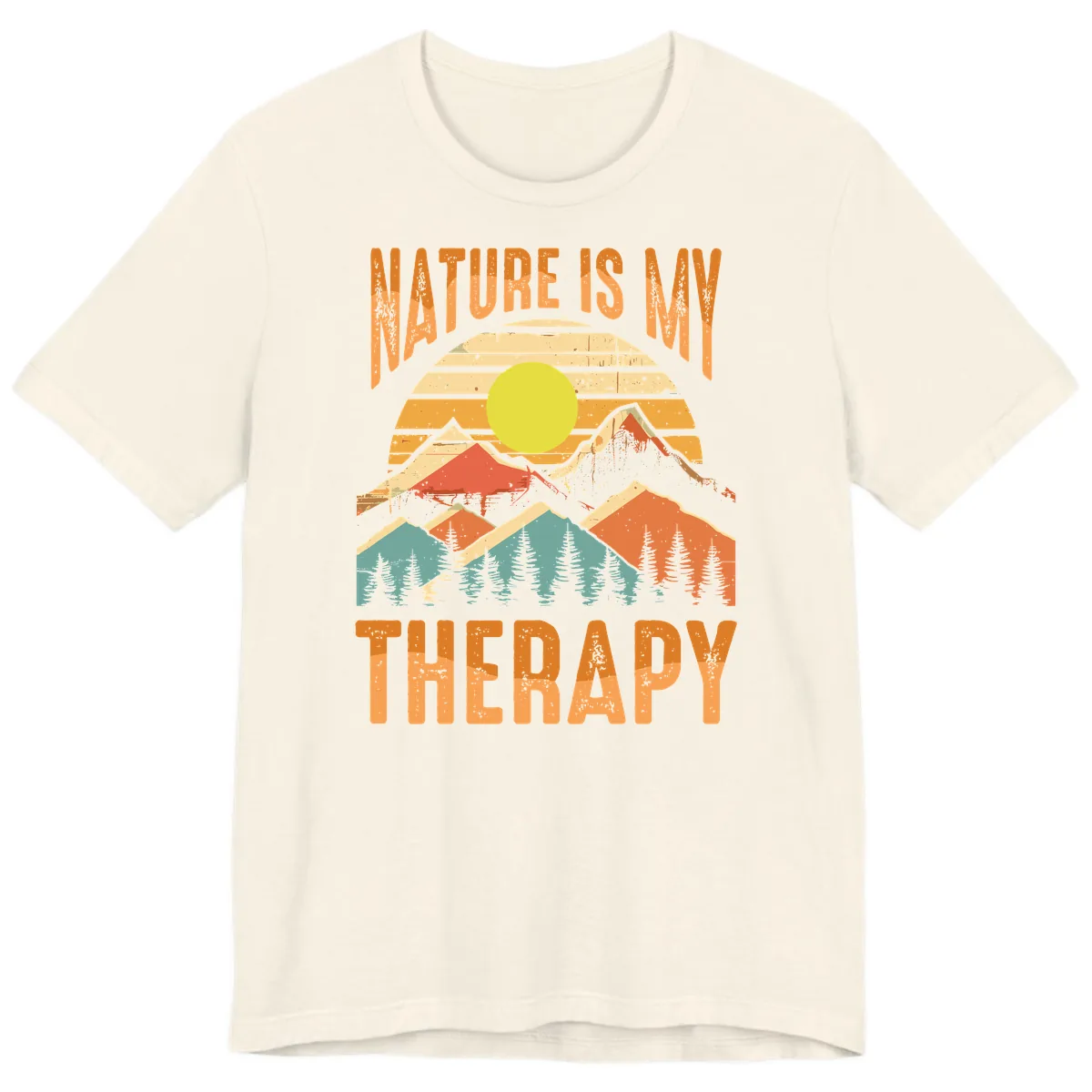 Nature Is My Therapy Premium T-Shirt in Natural