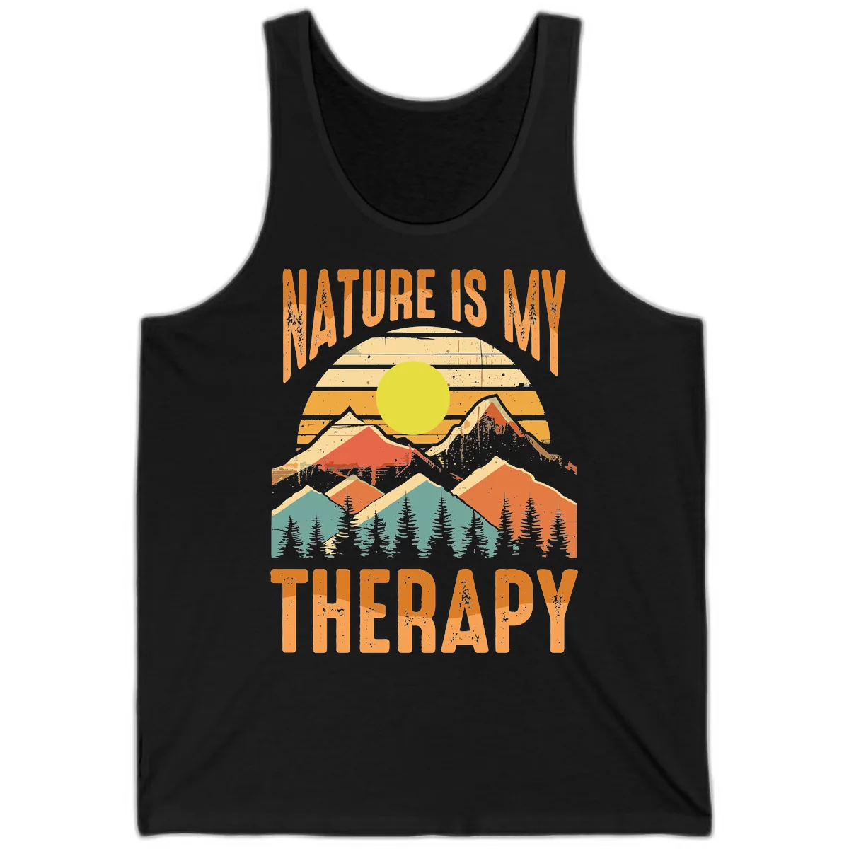 Nature Is My Therapy Tank in Black