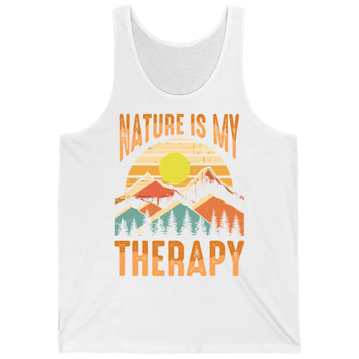 Nature Is My Therapy Tank in White