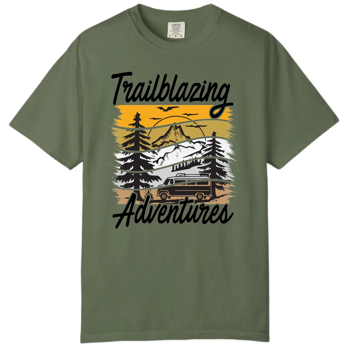 Trailblazing Adventures Mountain Landscape Comfort Color in Sage