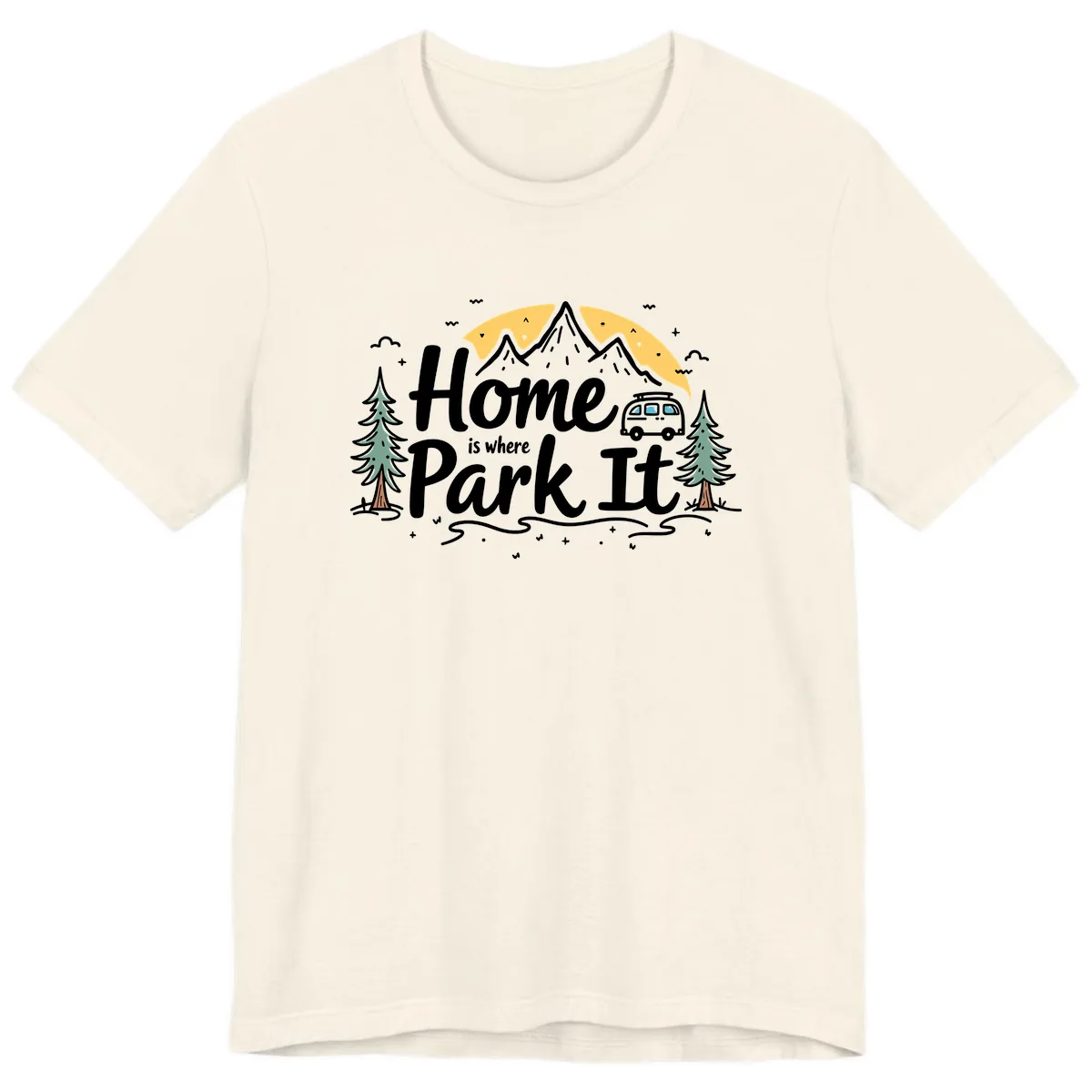 Home Is Where I Park It Premium T-Shirt in Natural