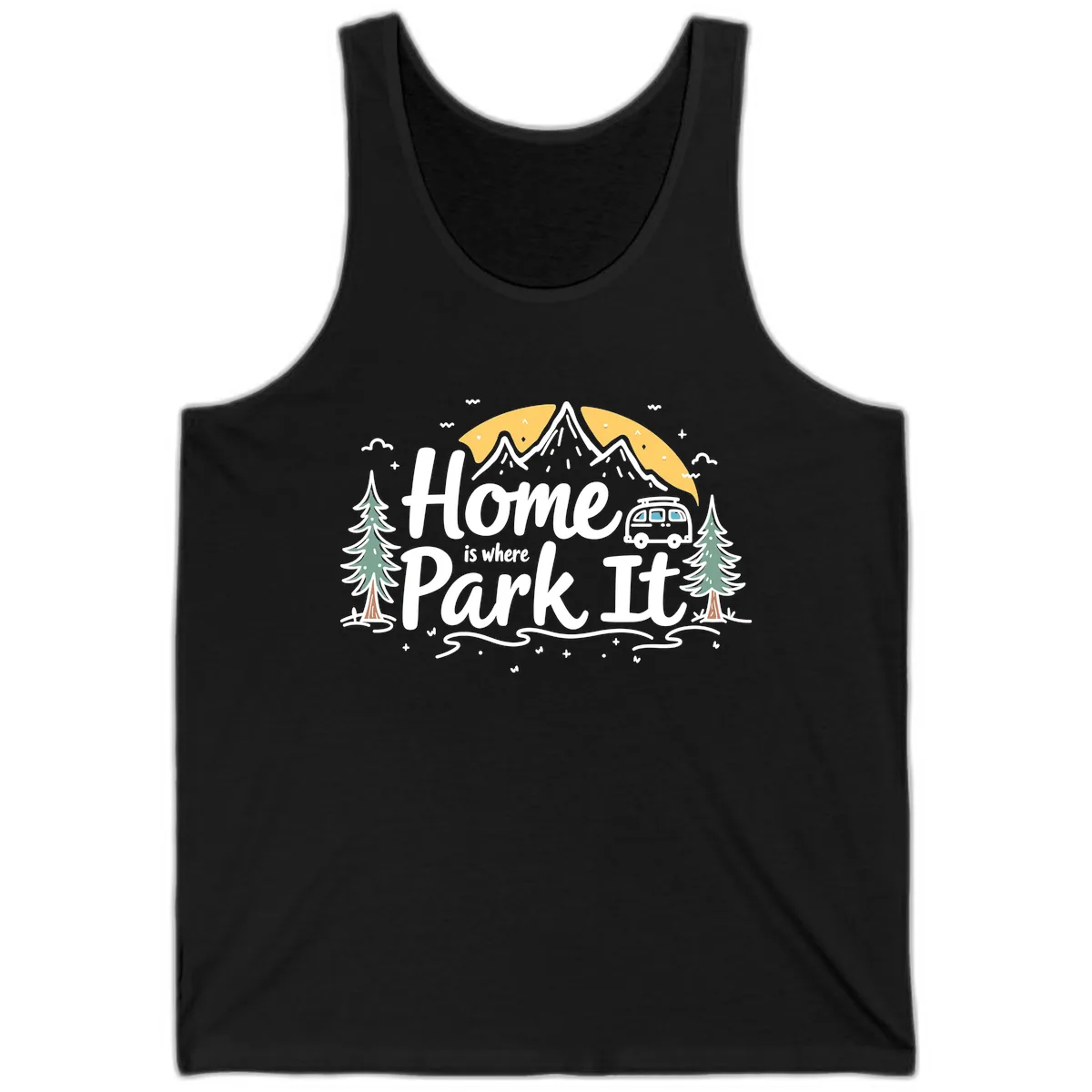 Home Is Where I Park It Tank in Black