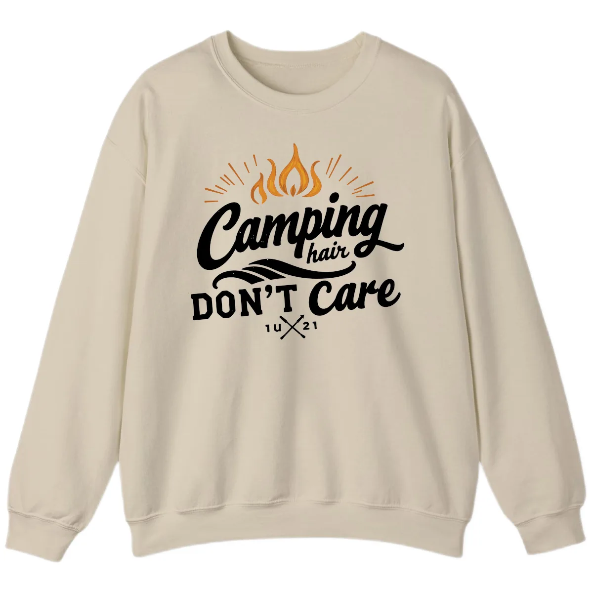 Camping Hair Don't Care Sweatshirt in Sand