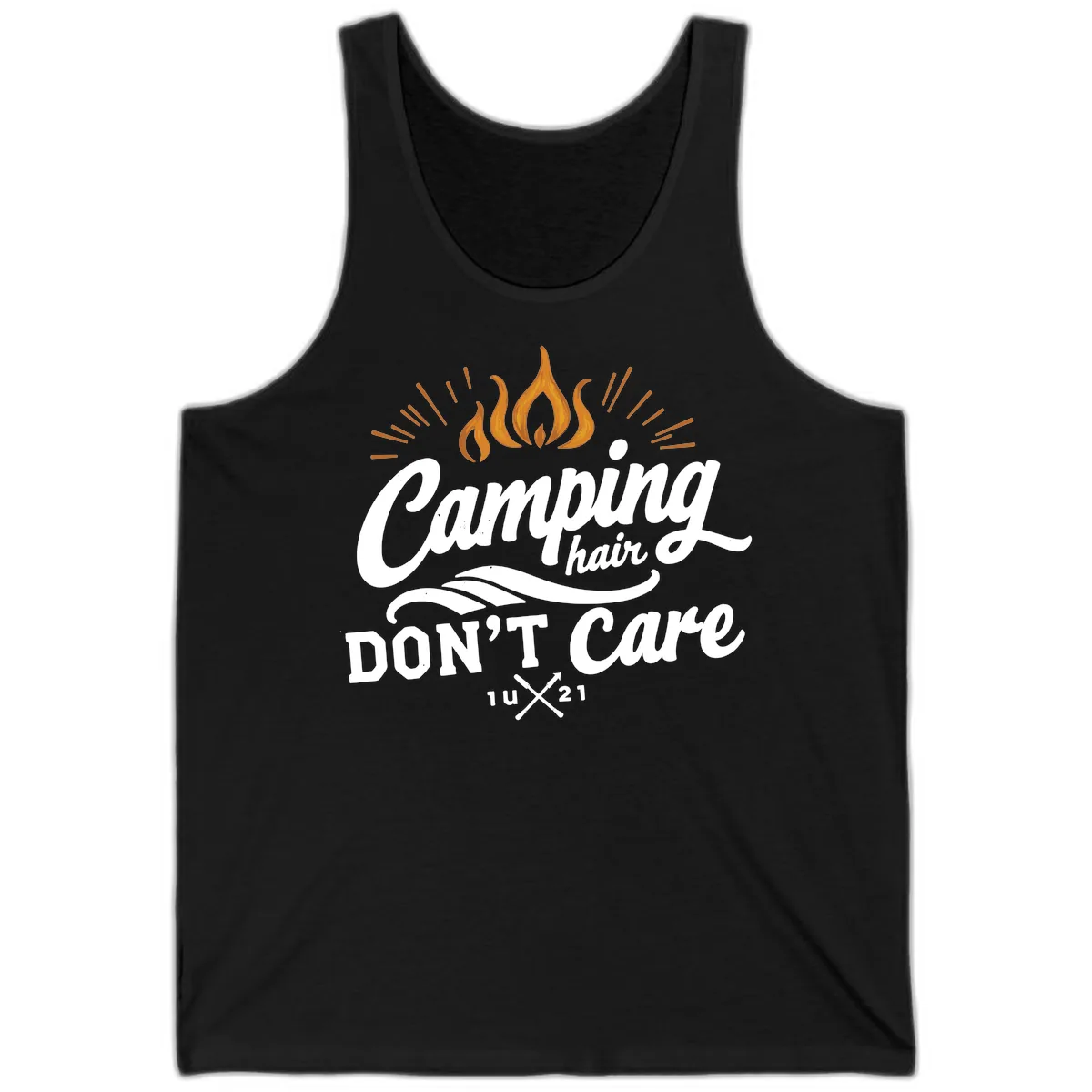 Camping Hair Don't Care Tank in Black
