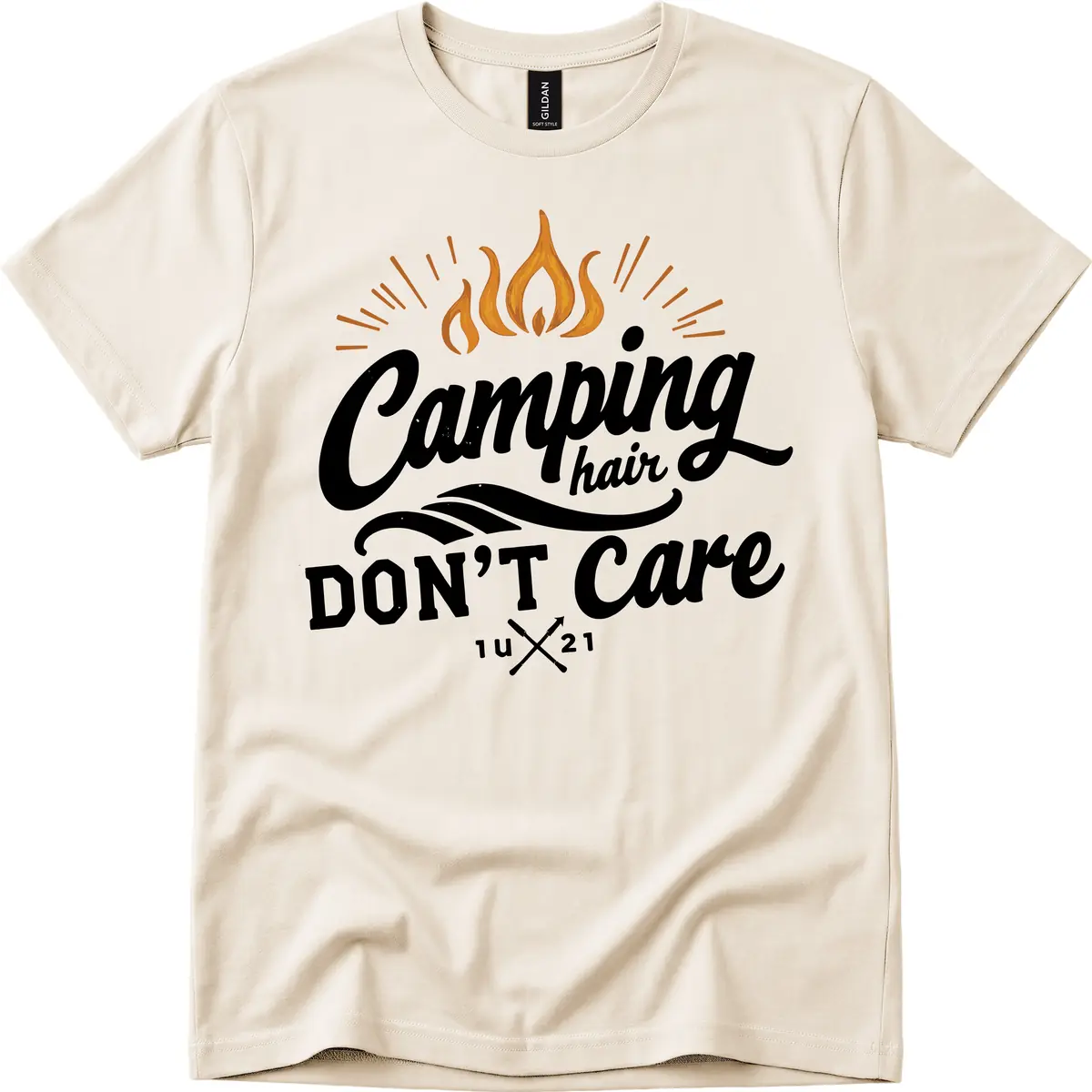 Camping Hair Don't Care T-Shirt in Natural
