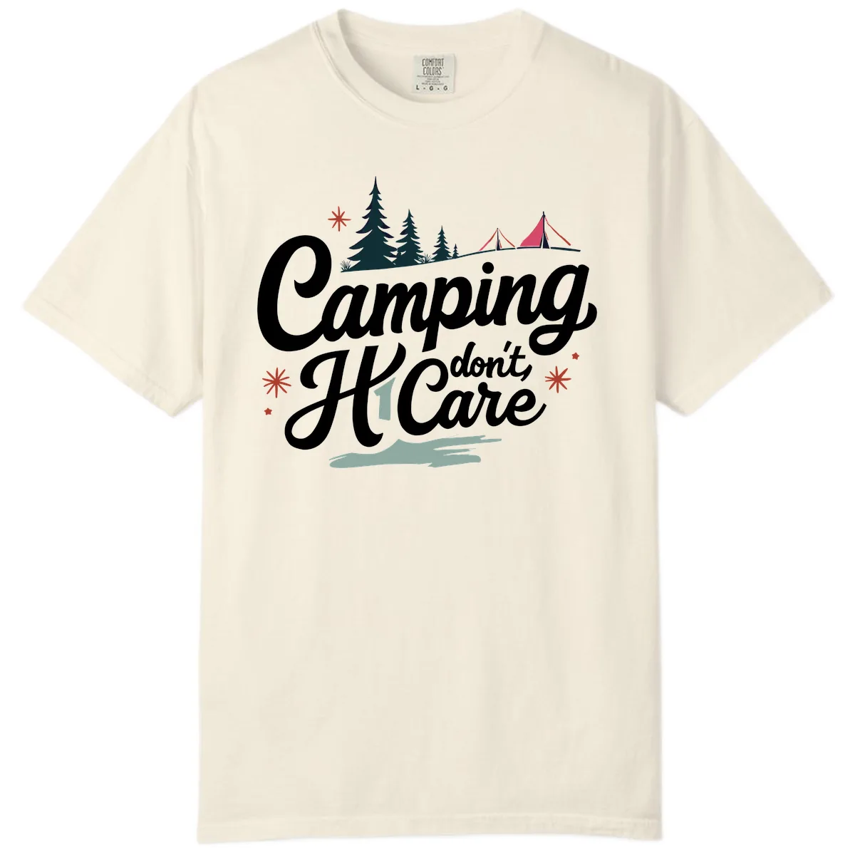 Camping I Don't Care Comfort Color in Ivory