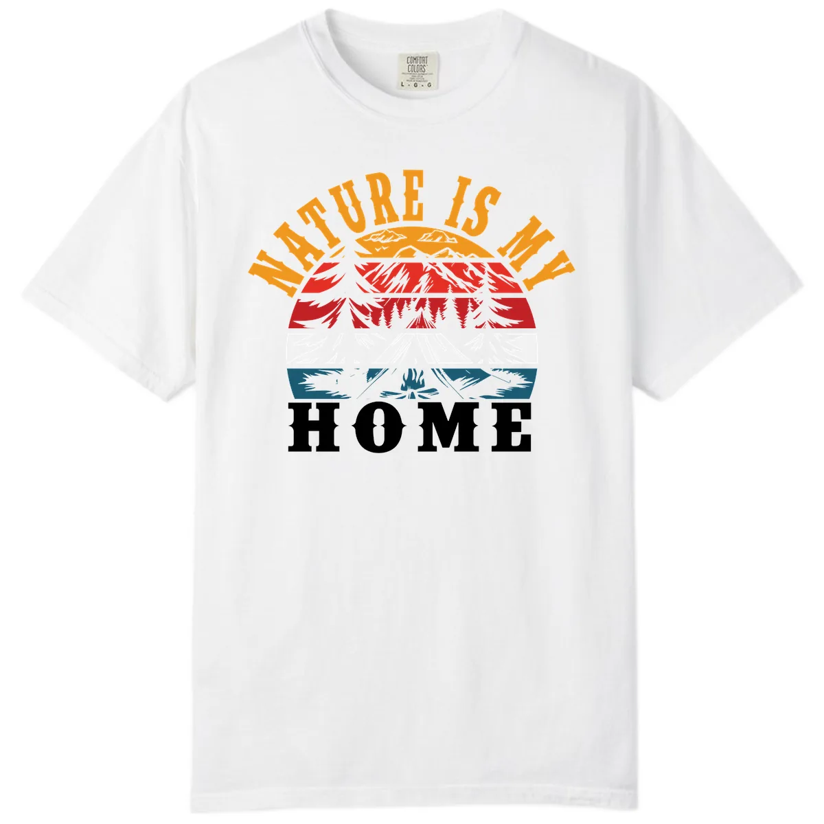 Nature Is Home Mountain Wilderness Comfort Color in White