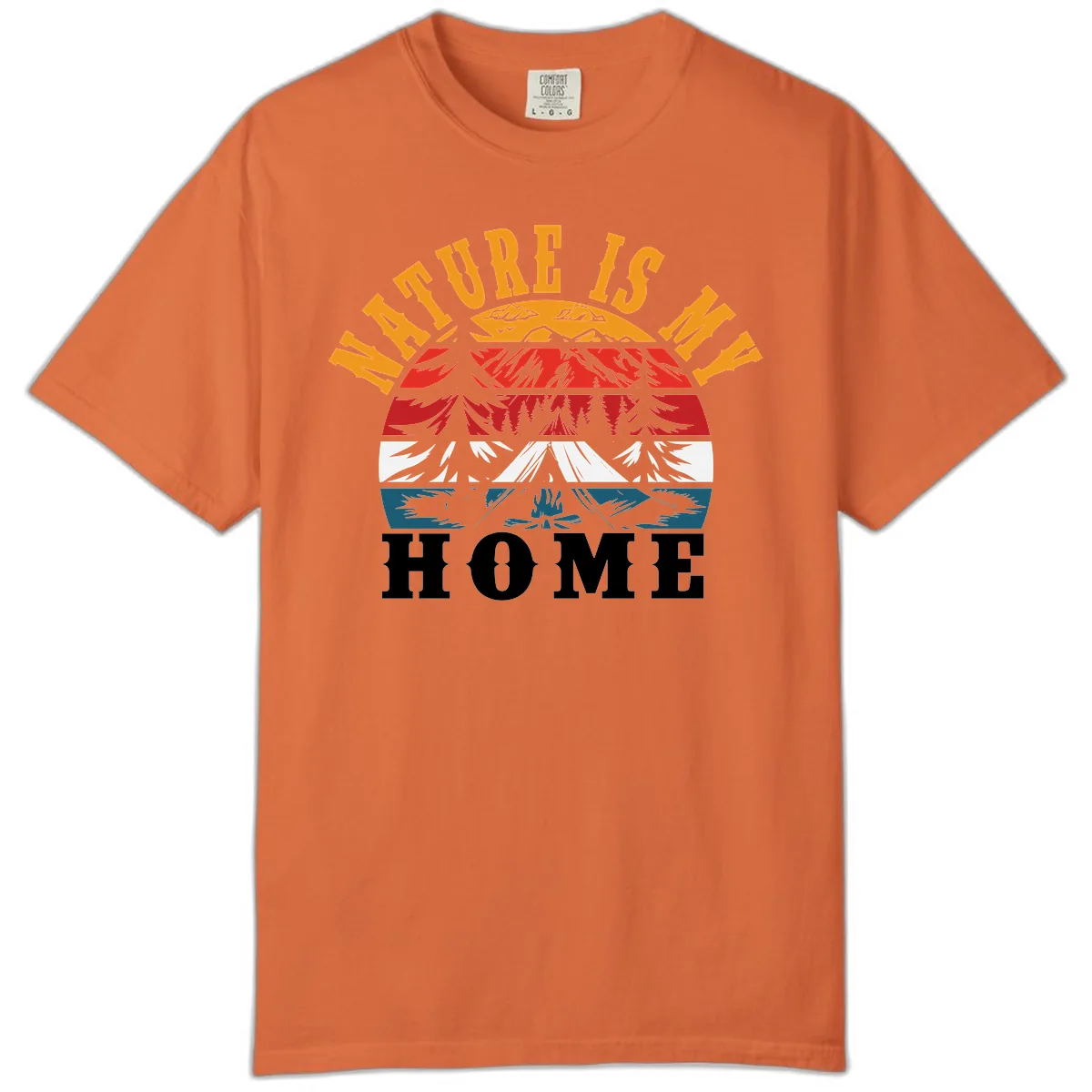 Nature Is Home Mountain Wilderness Comfort Color in Burnt Orange