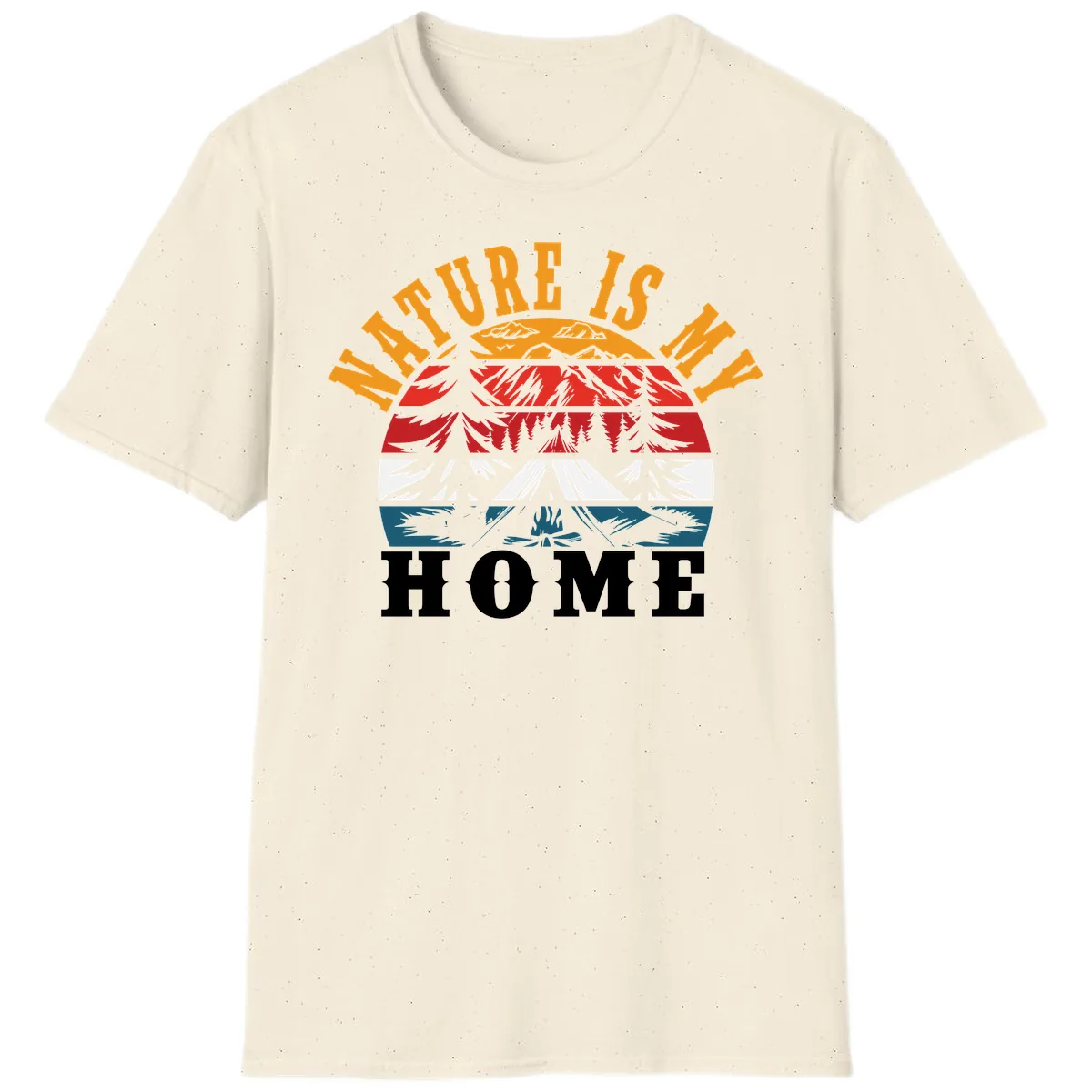 Nature Is Home Mountain Wilderness T-Shirt in Natural