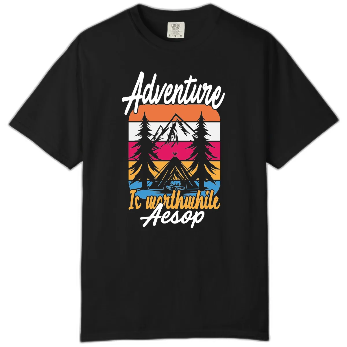 Adventure Is Worthwhile Aesop Comfort Color in Black