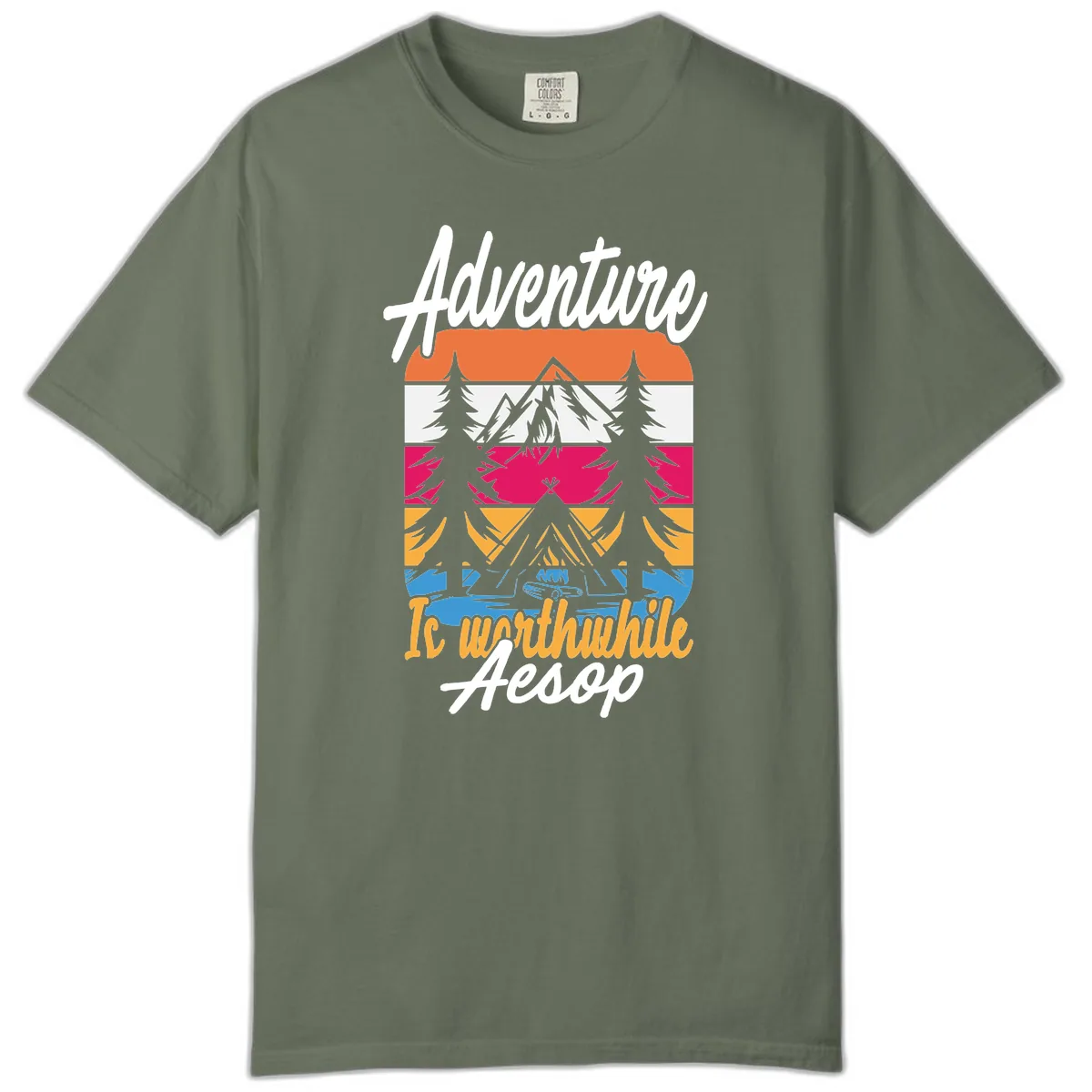 Adventure Is Worthwhile Aesop Comfort Color in Moss