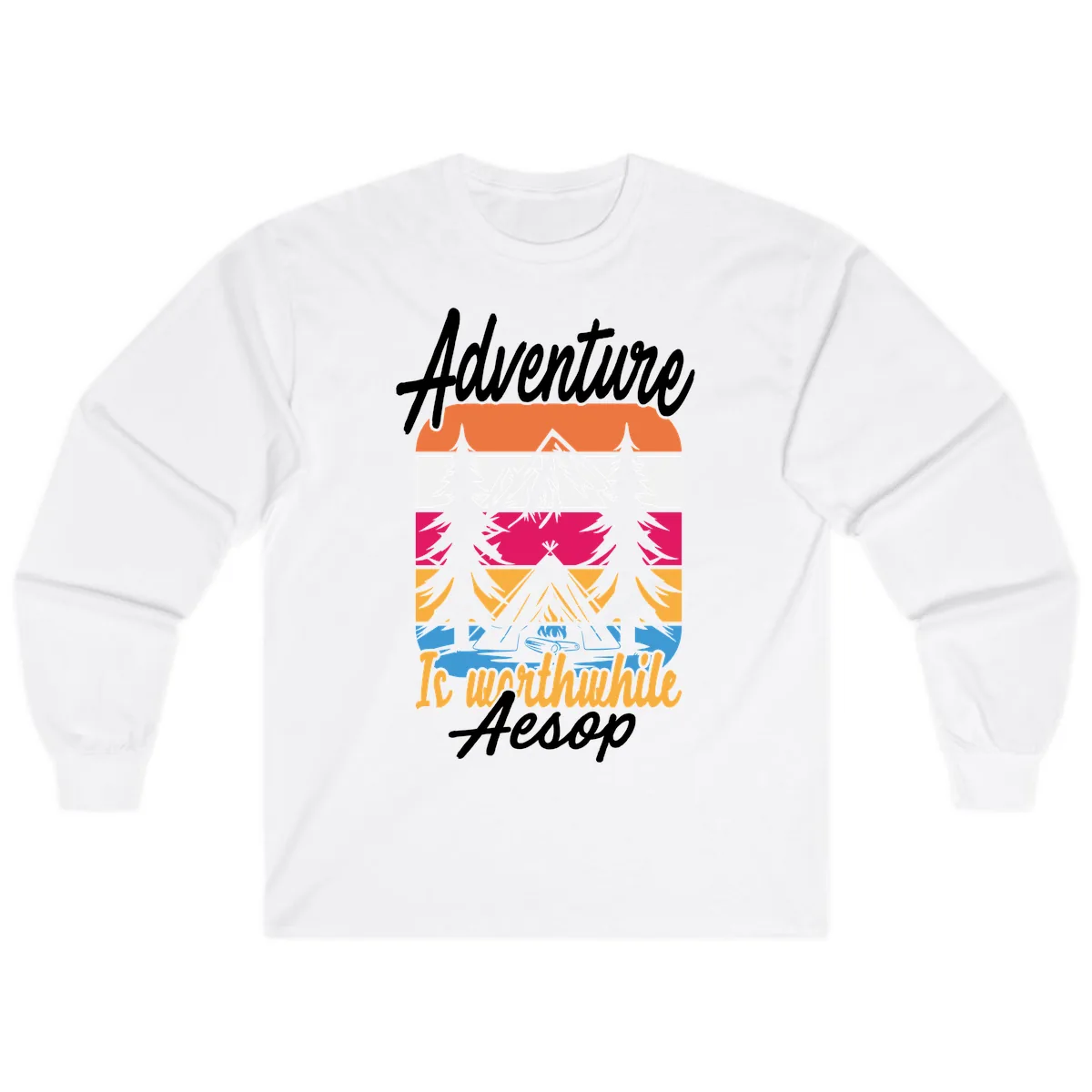 Adventure Is Worthwhile Aesop Long Sleeve in White