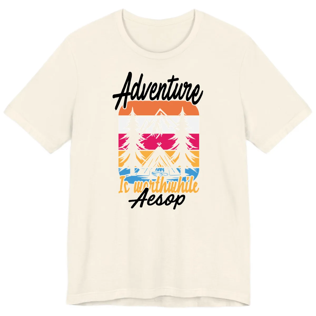 Adventure Is Worthwhile Aesop Premium T-Shirt in Natural