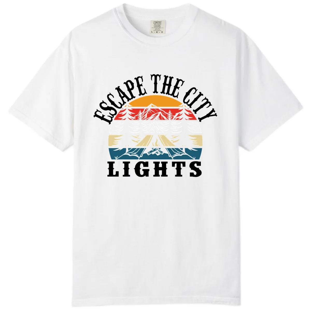 Respect The Campfire Lights Comfort Color in White