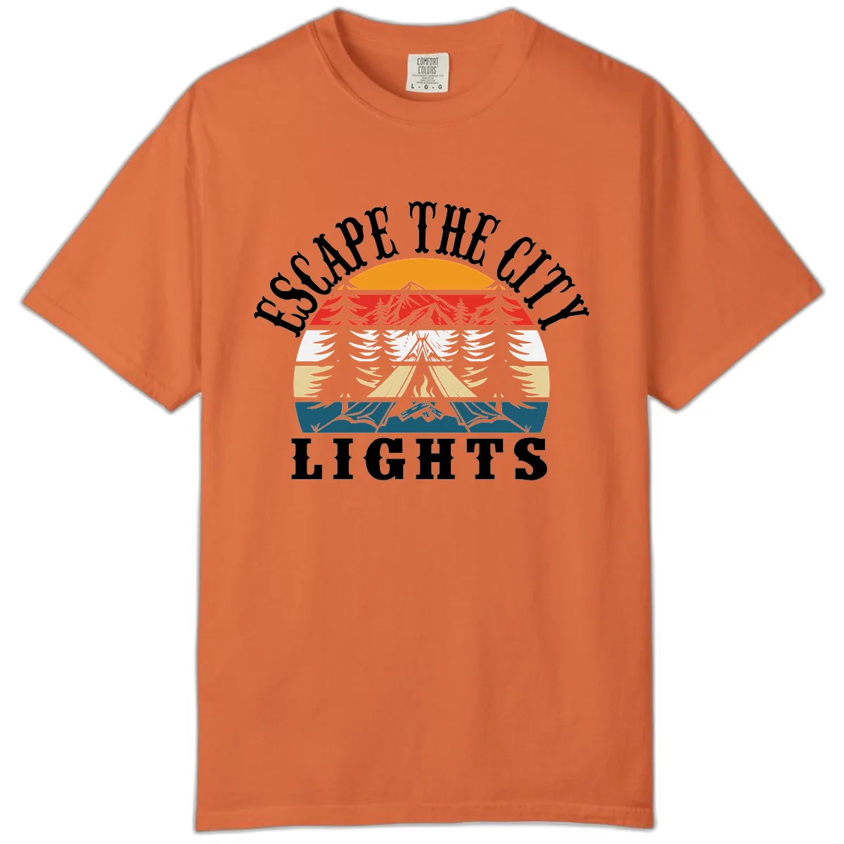 Respect The Campfire Lights Comfort Color in Burnt Orange