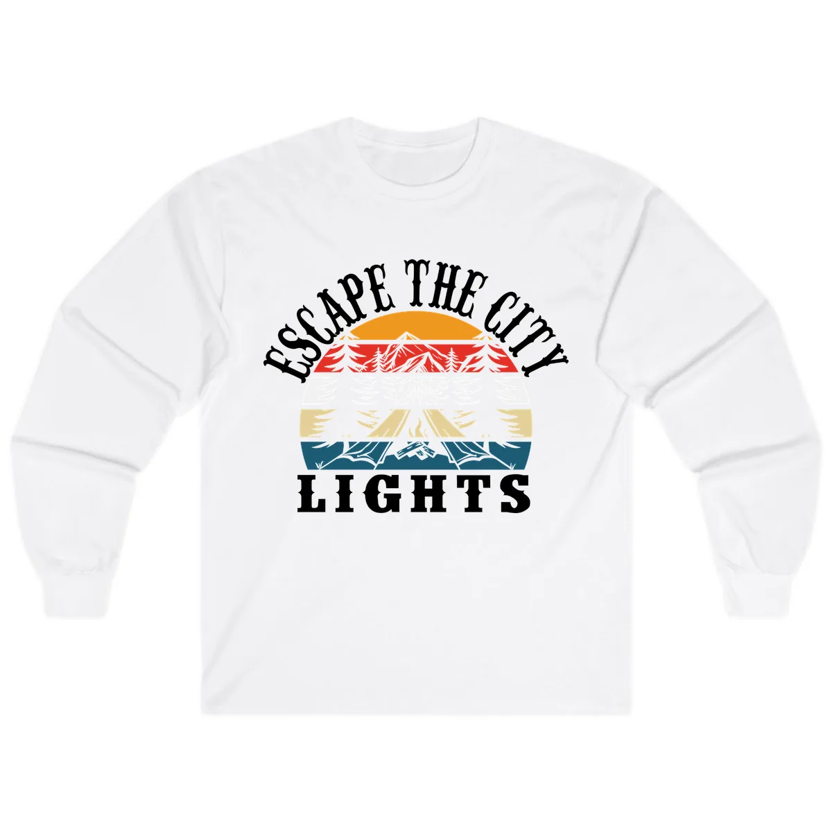 Respect The Campfire Lights Long Sleeve in White