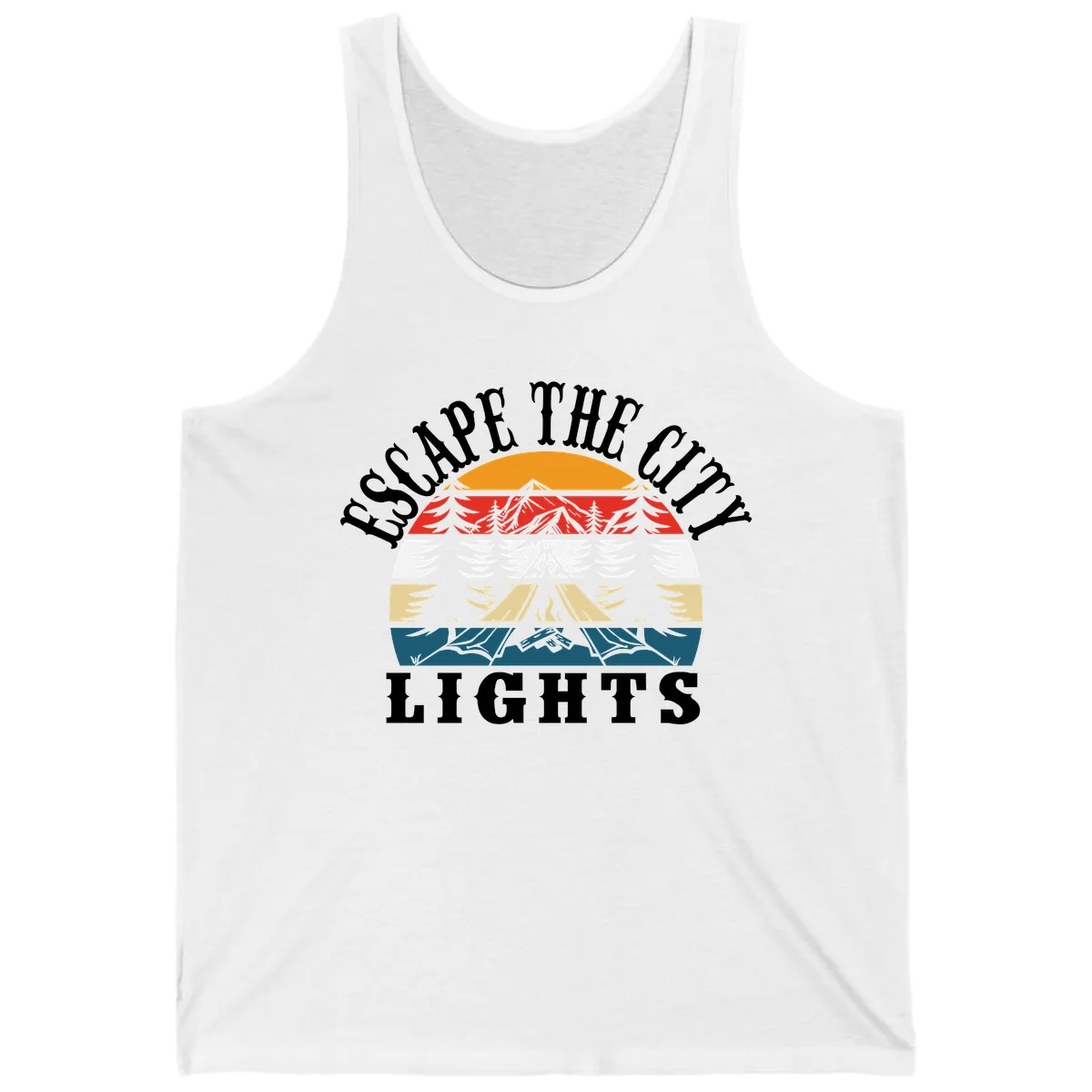 Respect The Campfire Lights Tank in White