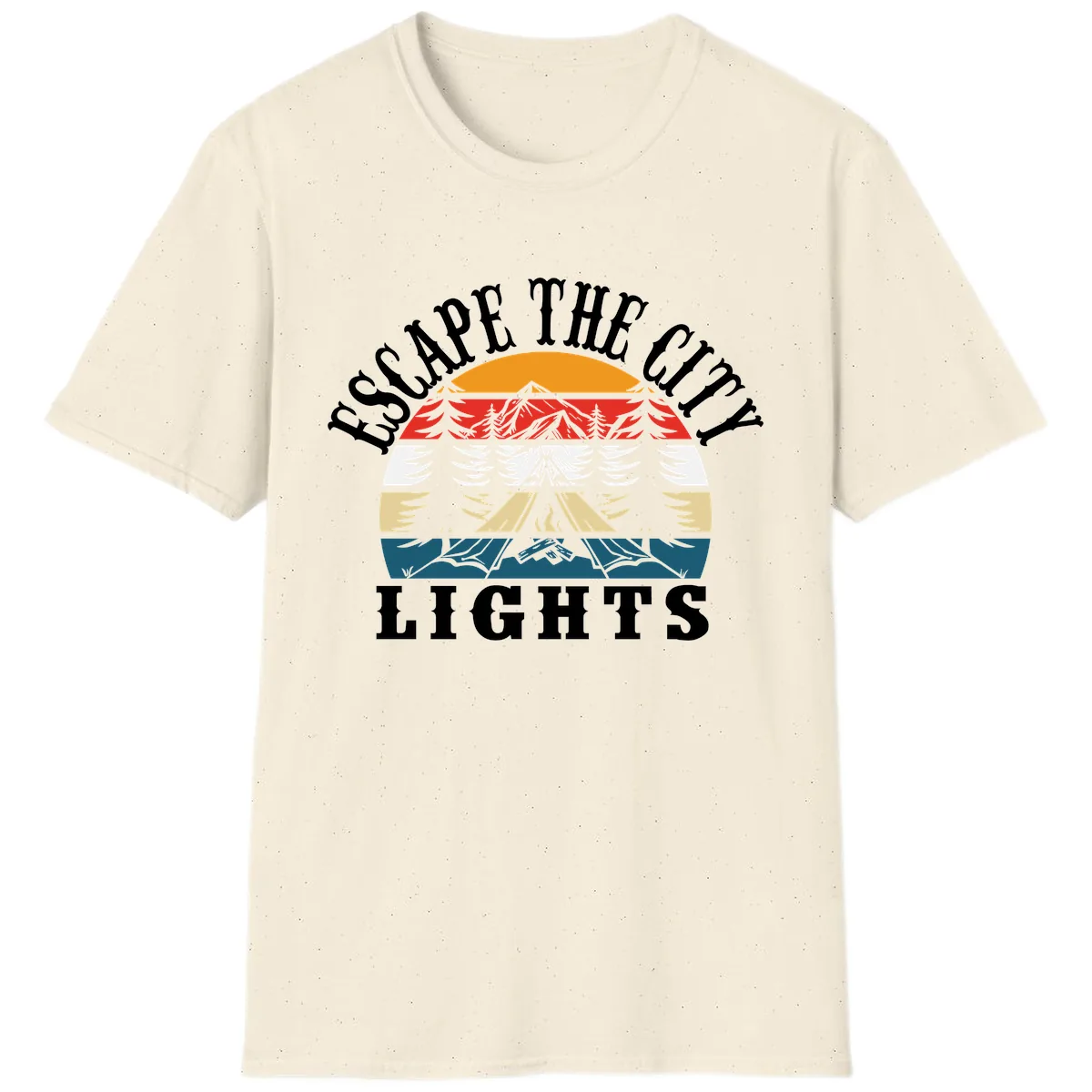 Respect The Campfire Lights T-Shirt in Natural