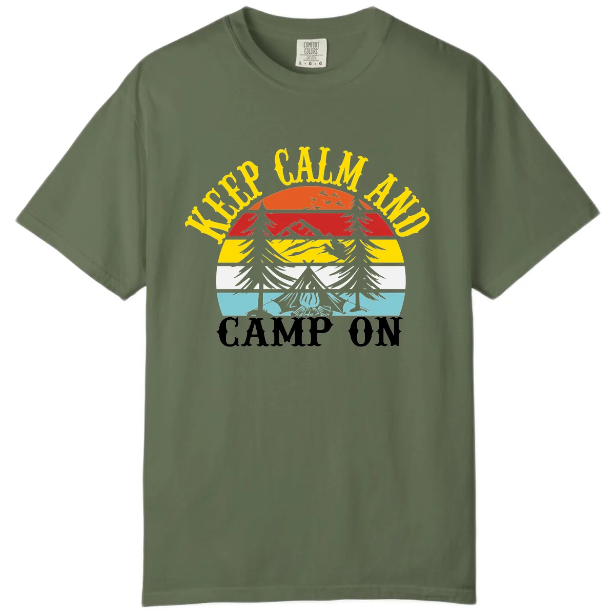 Keep Calm and Camp On Comfort Color in Sage