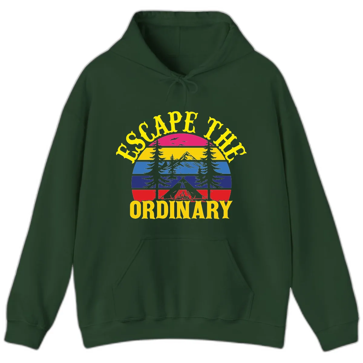 Safe Thru Ordinary Hoodie in Forest Green
