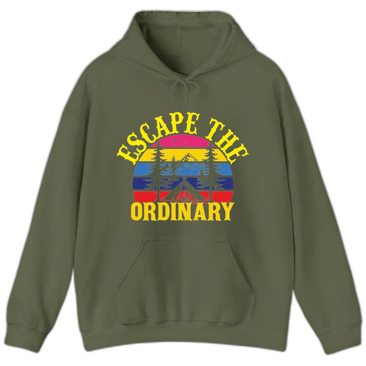 Safe Thru Ordinary Hoodie in Military Green