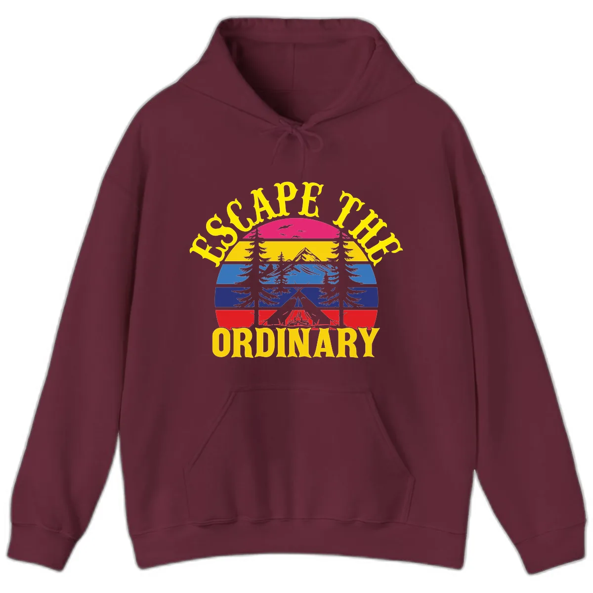 Safe Thru Ordinary Hoodie in Maroon