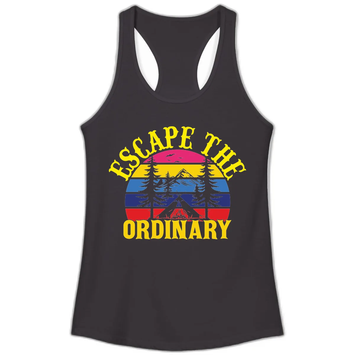 Safe Thru Ordinary Ladies Tank in Black
