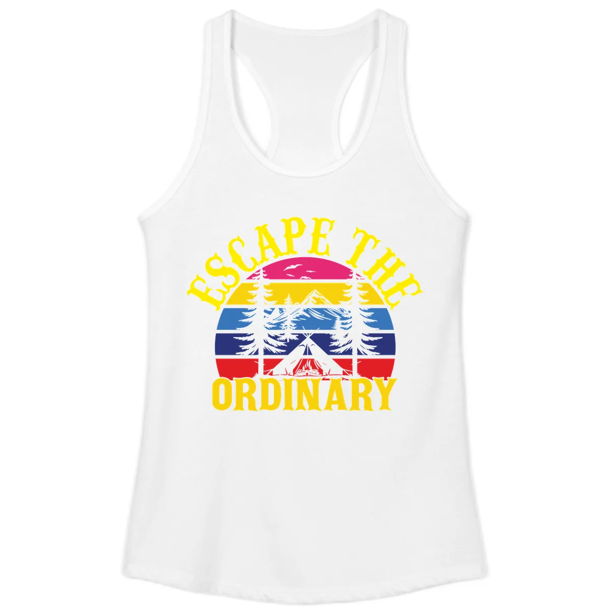 Safe Thru Ordinary Ladies Tank in White