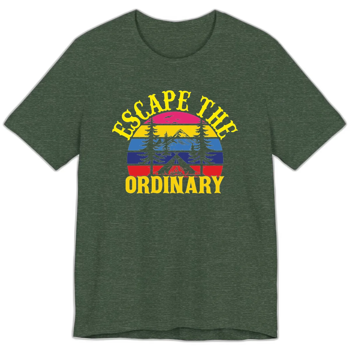 Safe Thru Ordinary Premium T-Shirt in Heather Forest