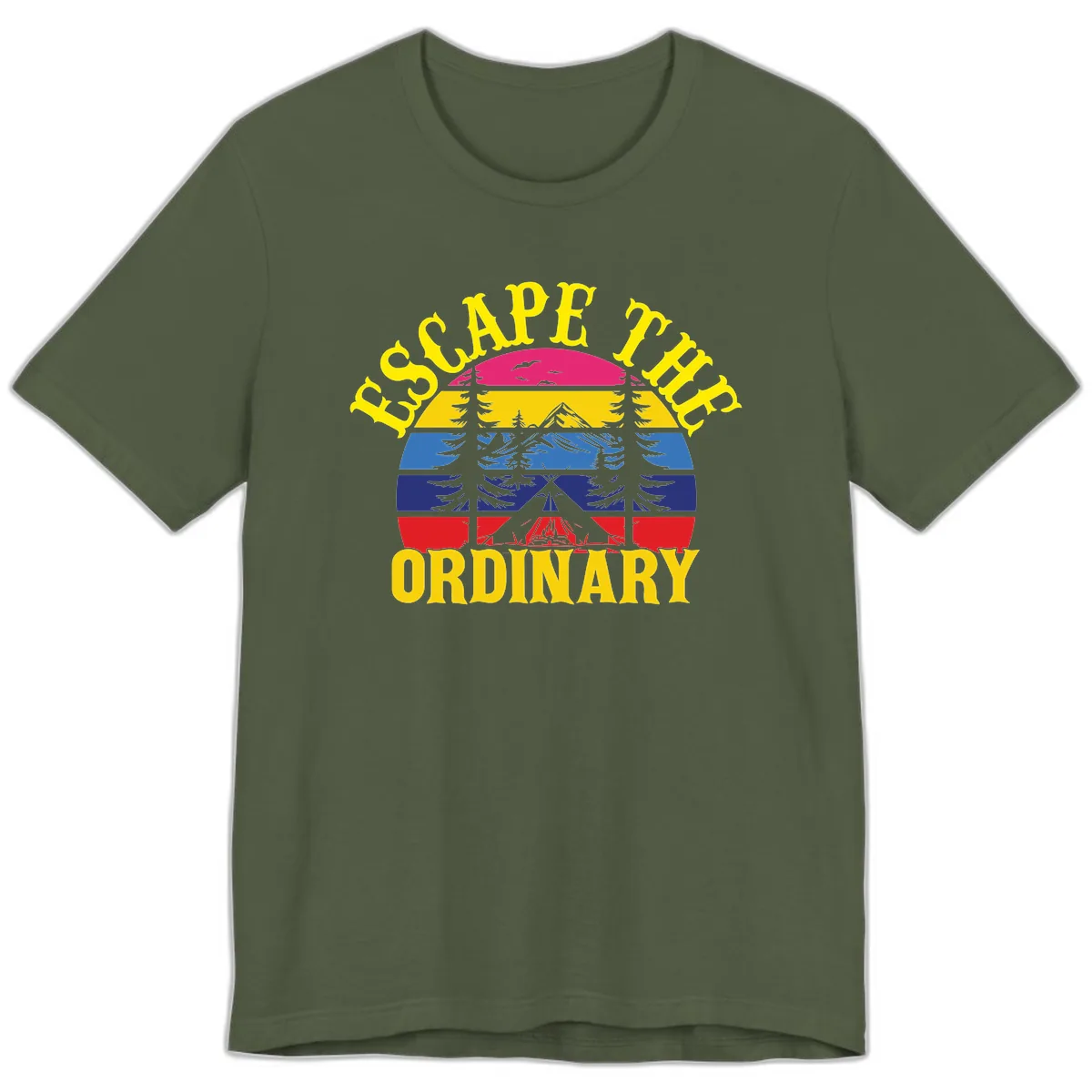 Safe Thru Ordinary Premium T-Shirt in Military Green