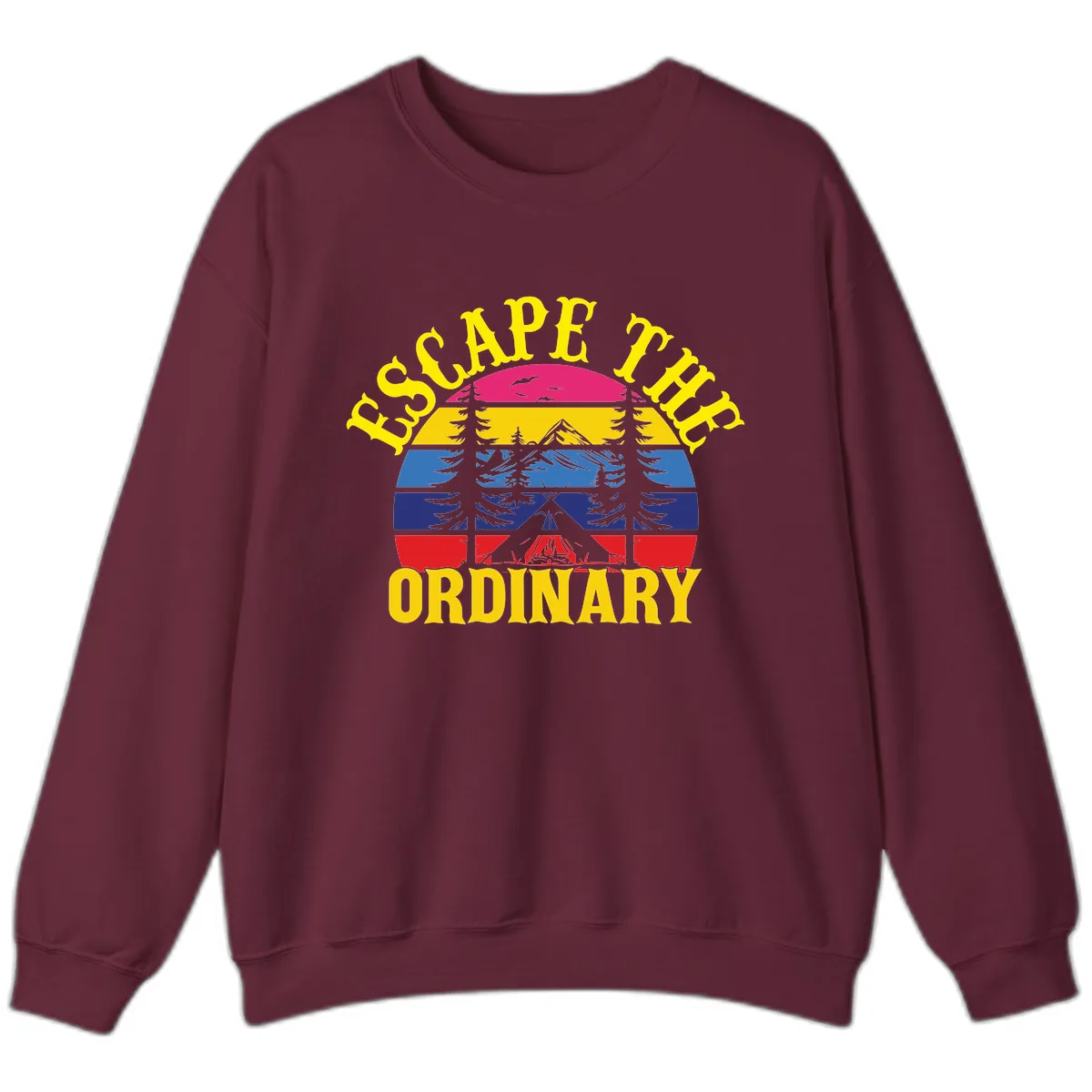 Safe Thru Ordinary Sweatshirt in Maroon
