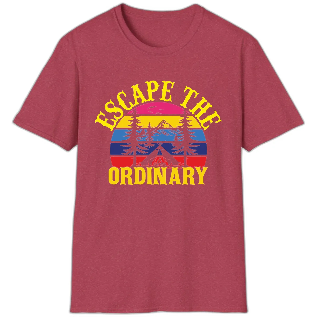 Safe Thru Ordinary T-Shirt in Heather Cardinal