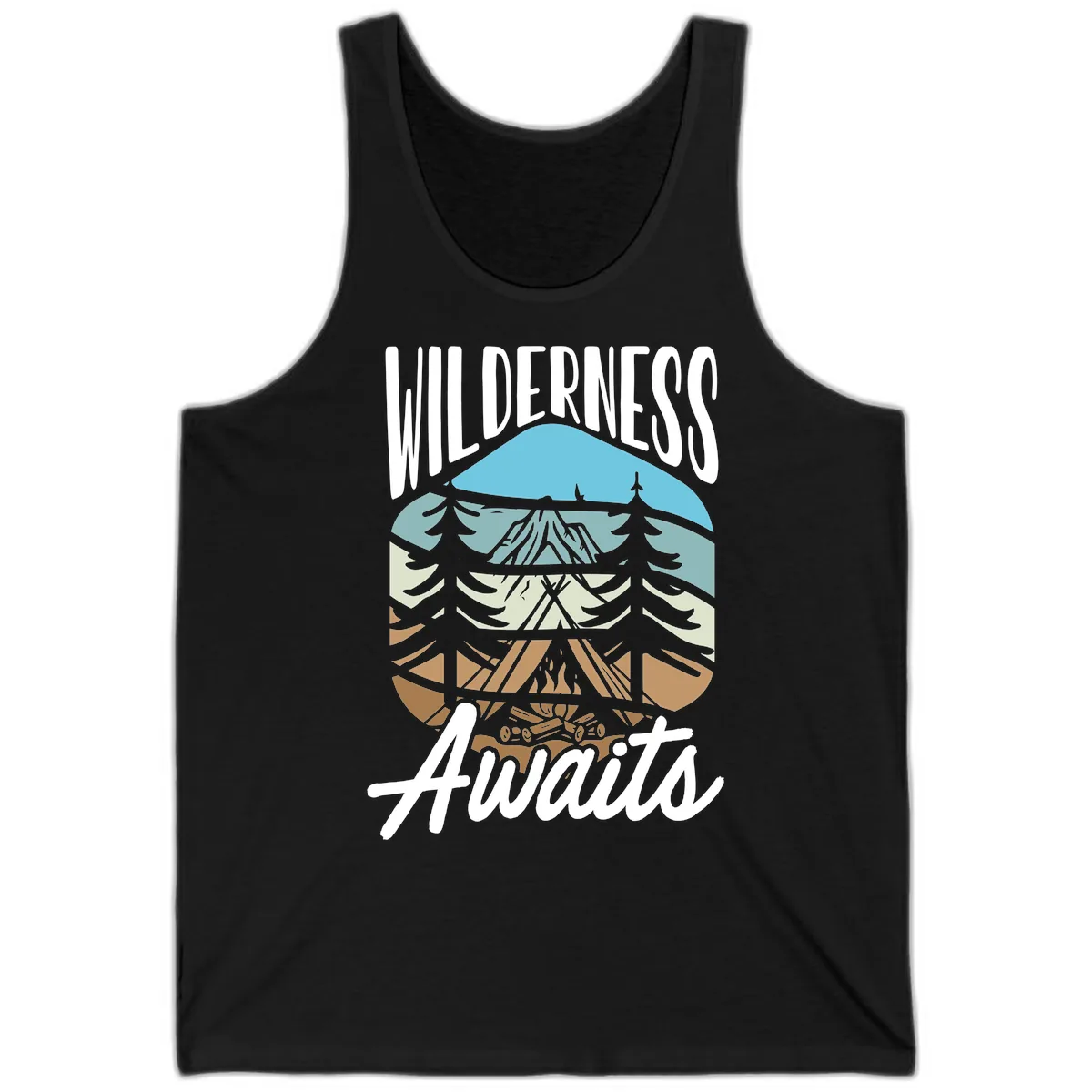 Wilderness Awaits Layered Nature Tank in Black
