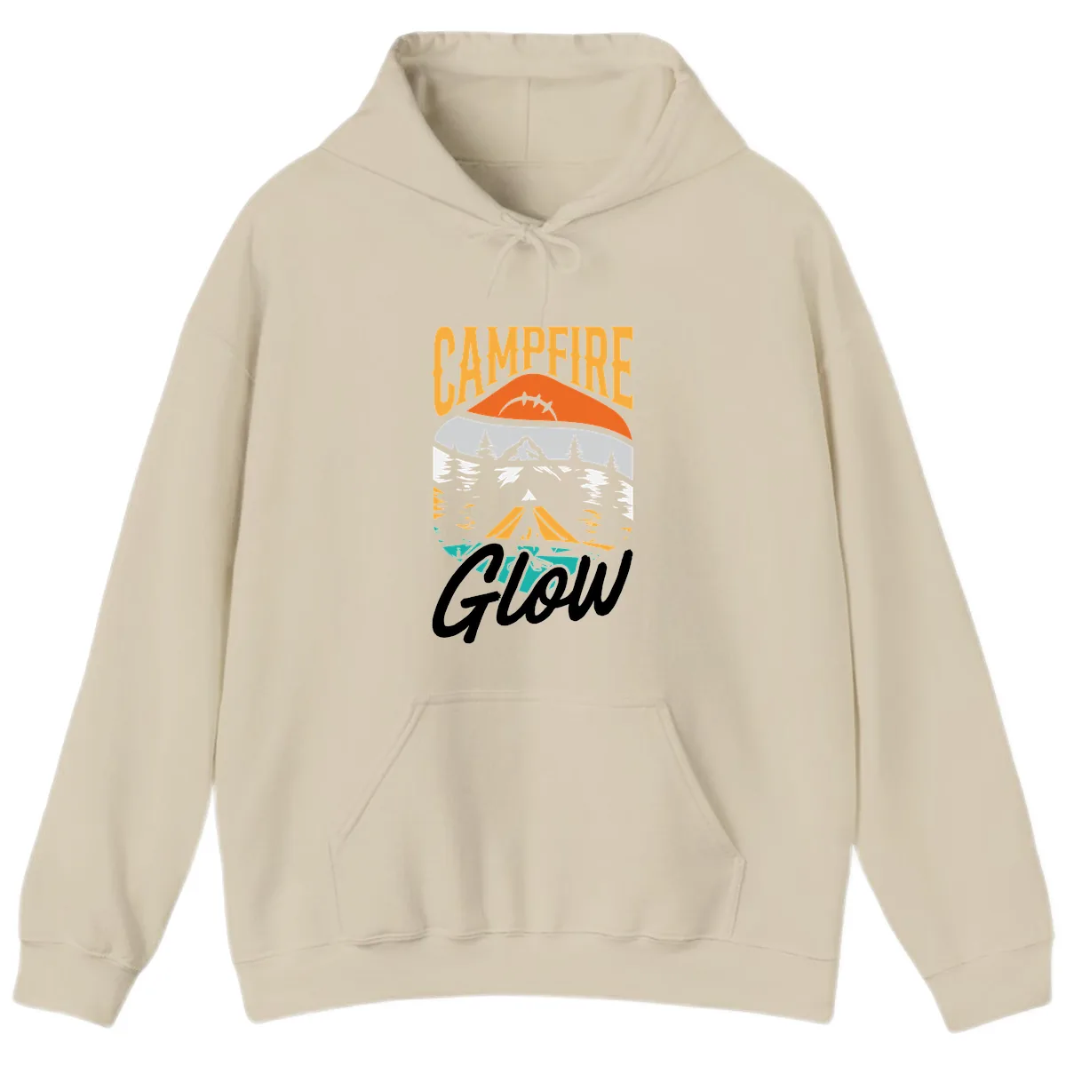 Campfire Glow Mountain Escape Hoodie in Sand